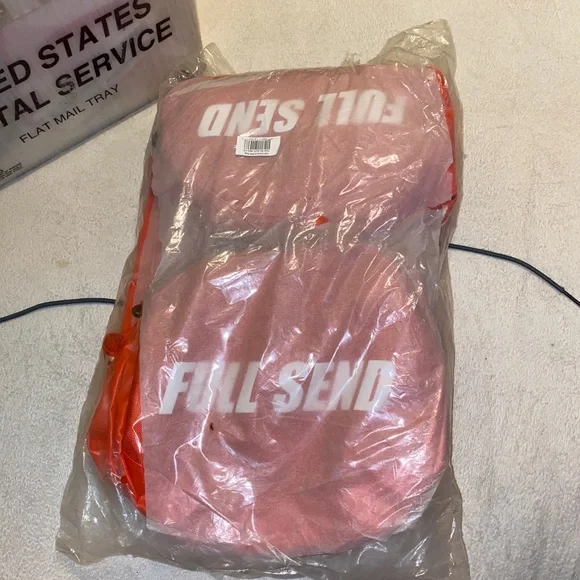 BRAND NEW IN PLASTIC, RED fullsend duffel bag. Comes with tags